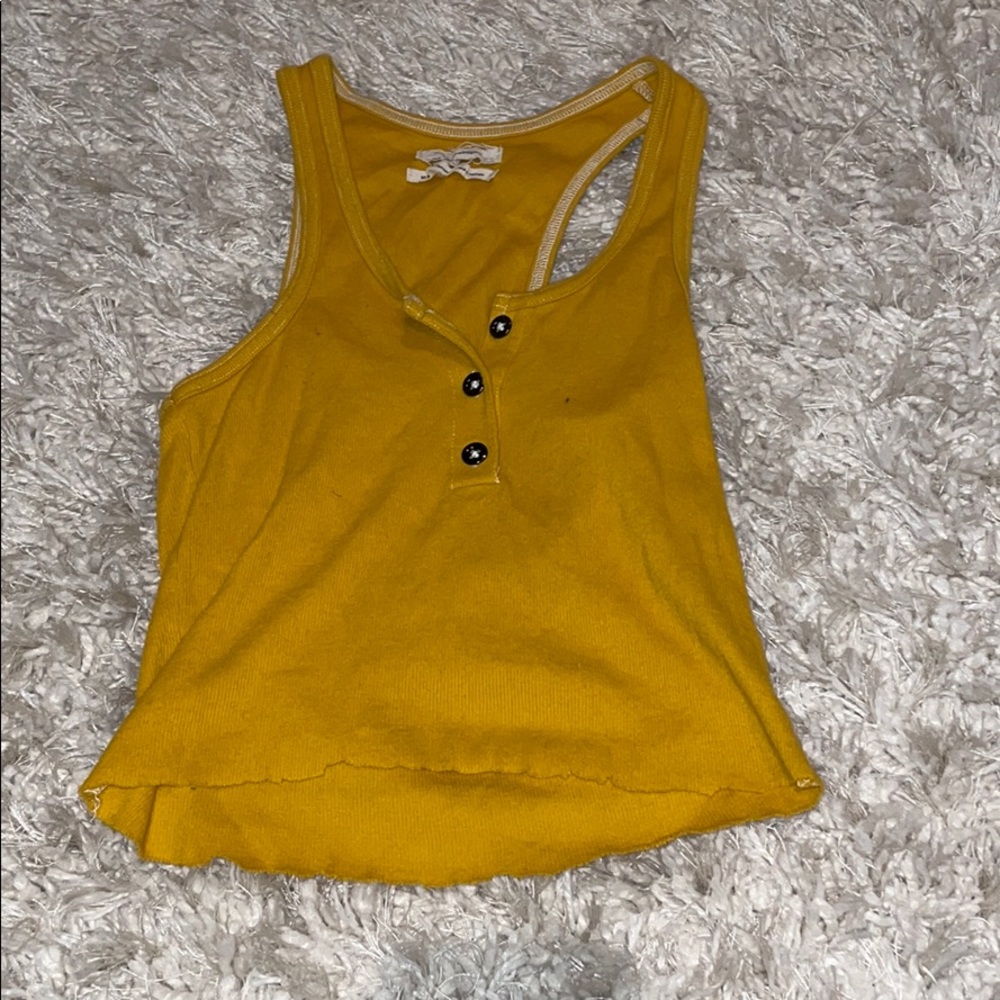 Mustard yellow crop top